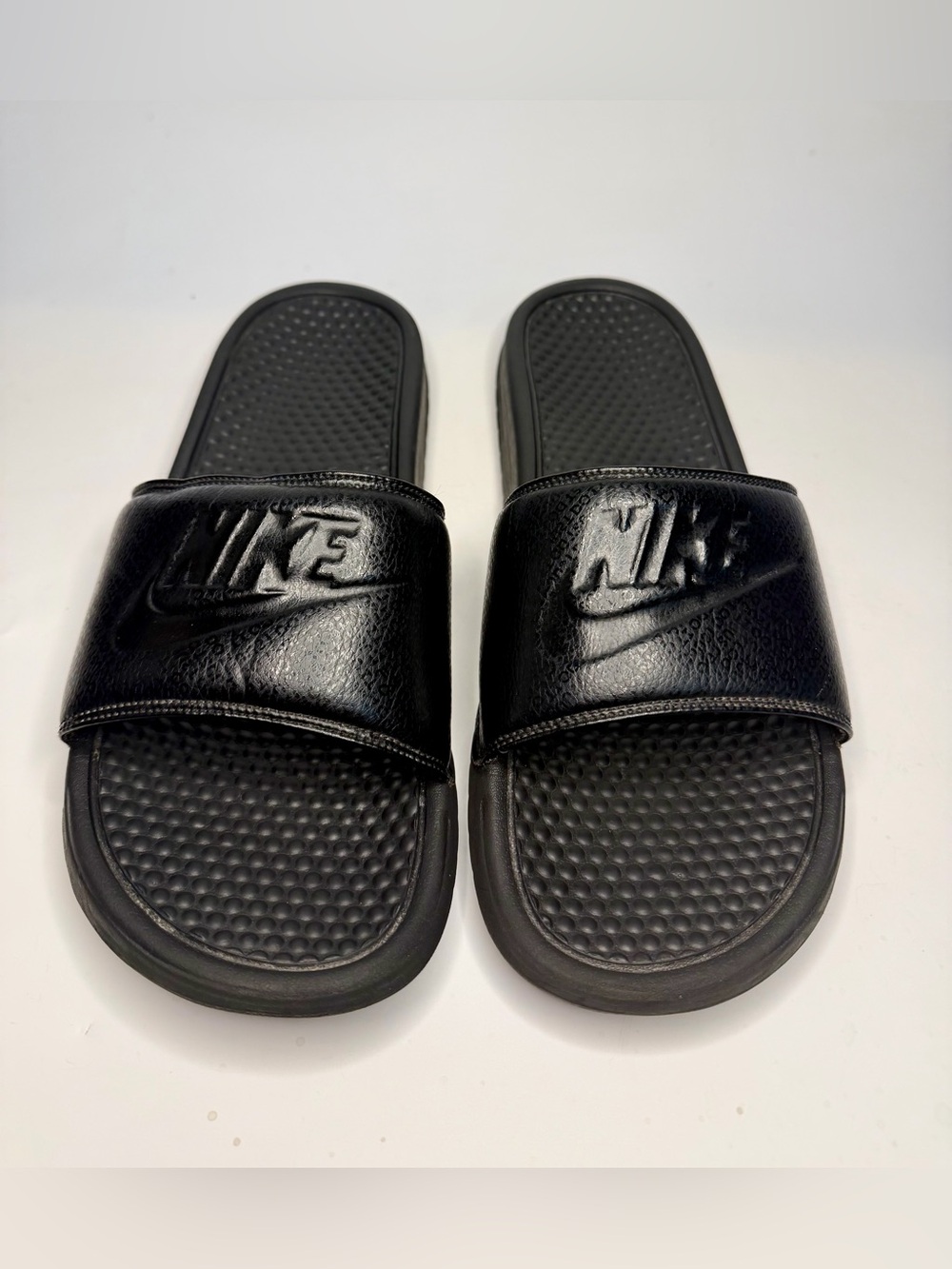 Nike Benassi Men’s Triple Black Slides Sandals Size 12 343880-001